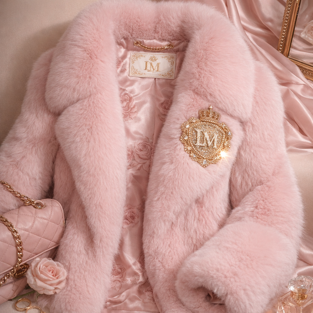 Lucci Medallion Rose Luxe Fur Coat