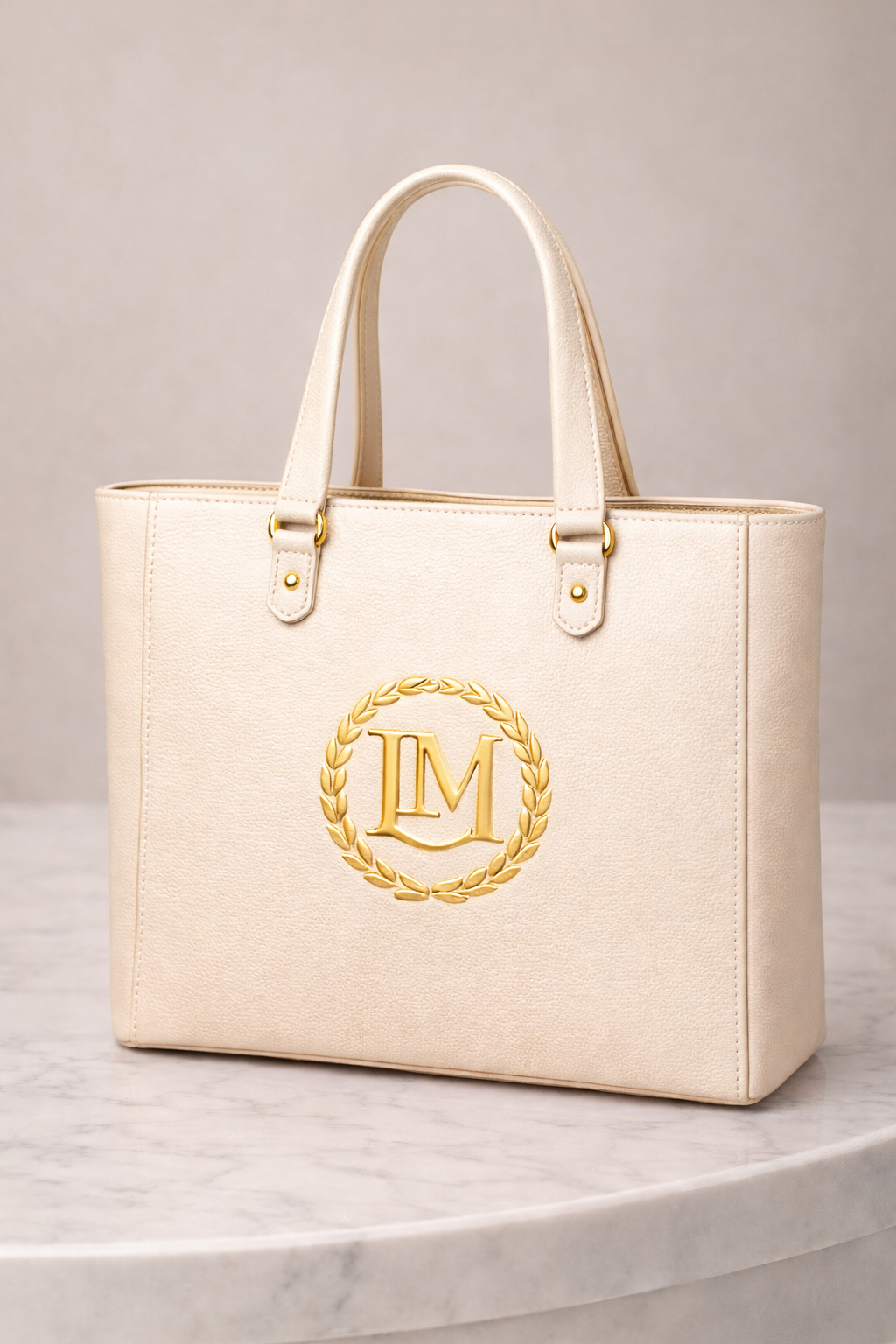 Lucci Medallion Signature Blush Tote Bag