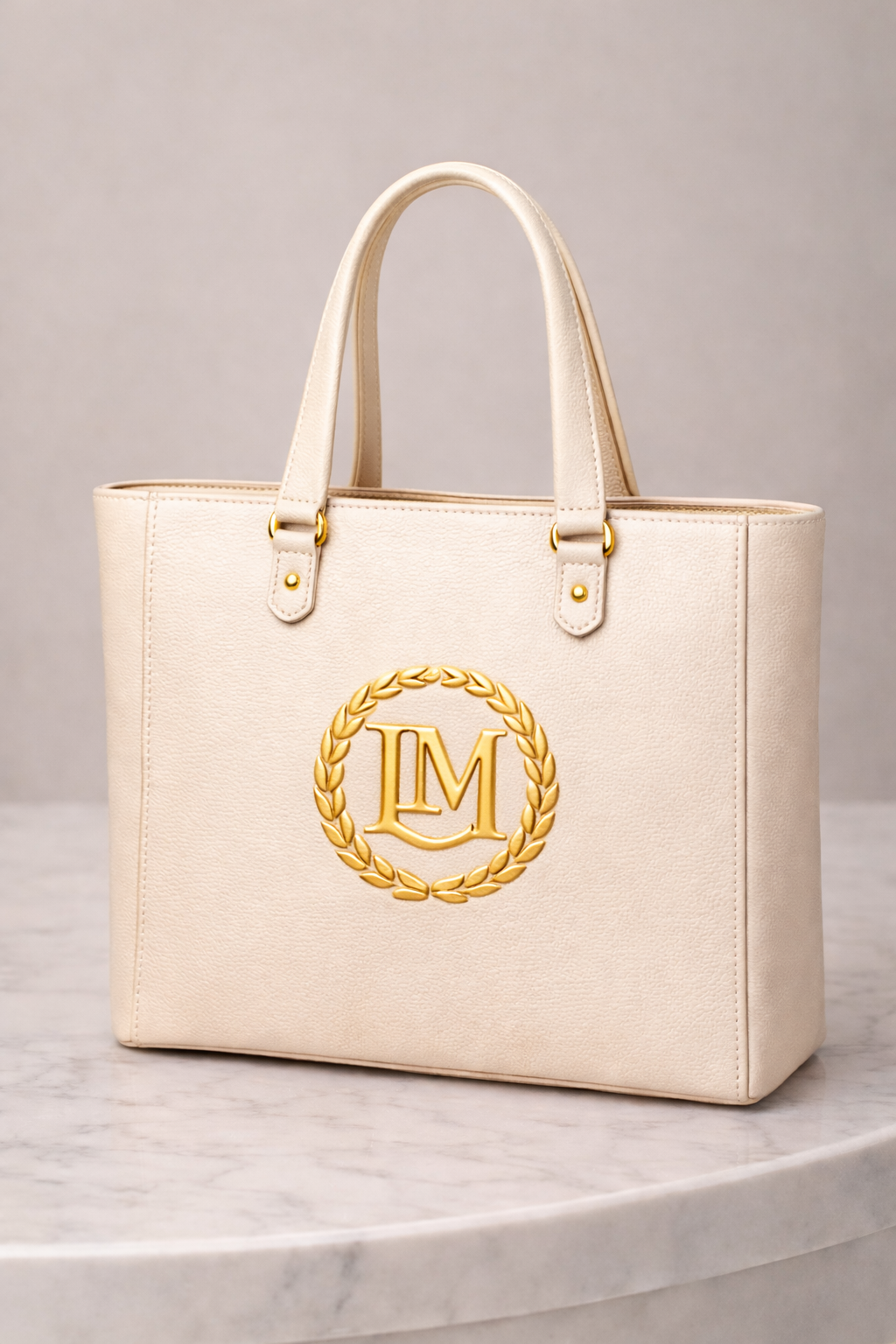 Lucci Medallion Signature Blush Tote Bag