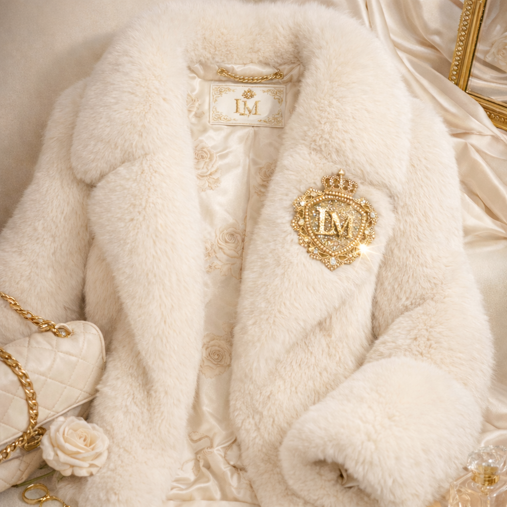 Lucci Medallion Rose Luxe Fur Coat