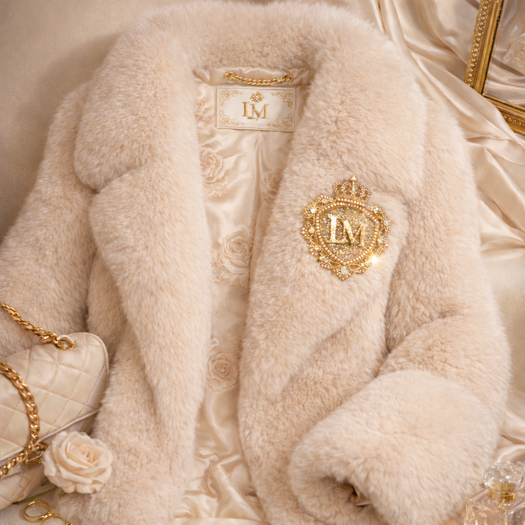 Lucci Medallion Rose Luxe Fur Coat