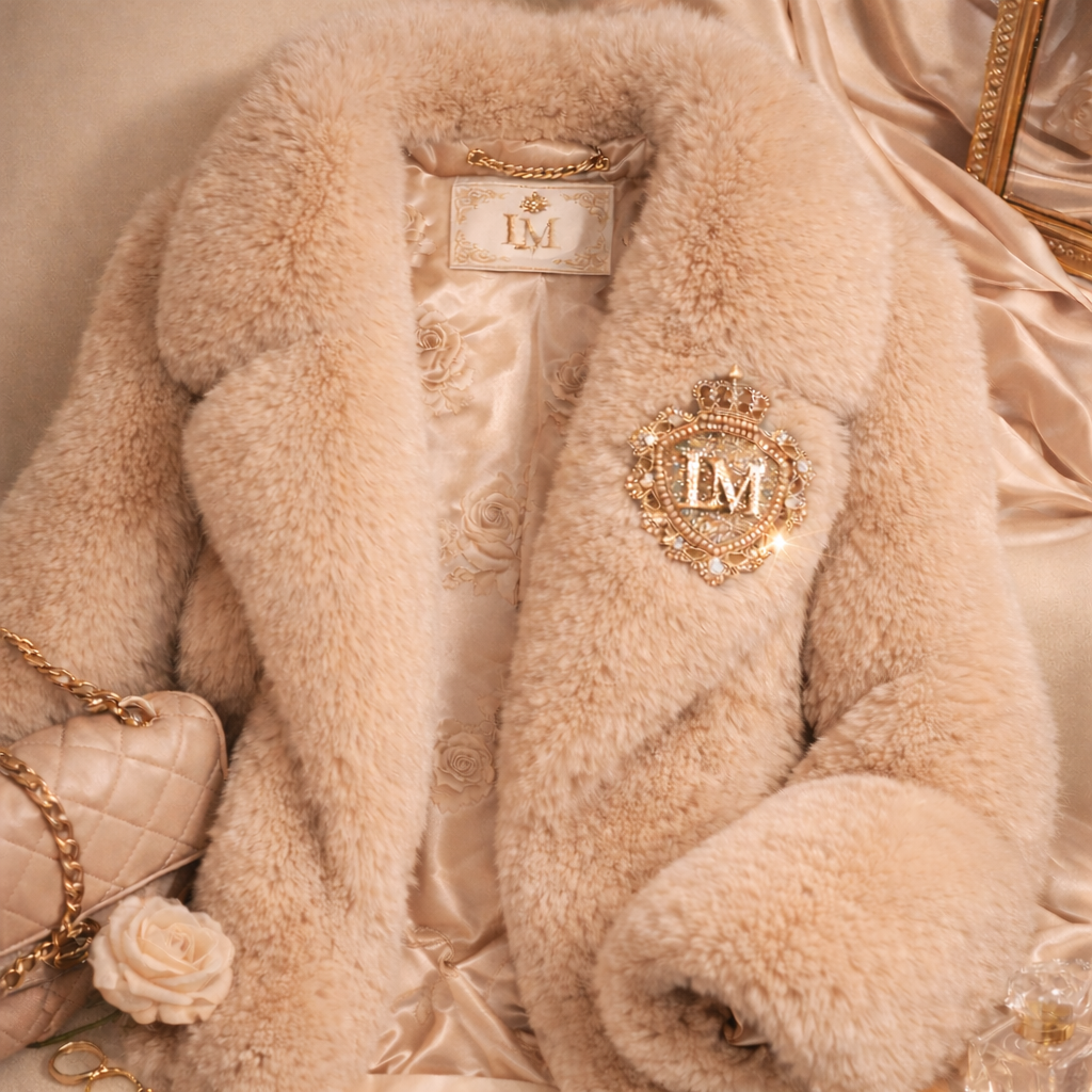 Lucci Medallion Rose Luxe Fur Coat