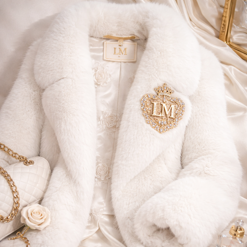 Lucci Medallion Rose Luxe Fur Coat