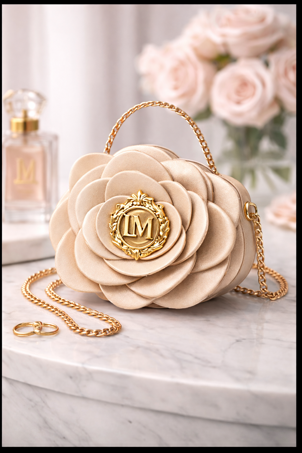 Golden Petal Rosa Purse- Lucci Medallion