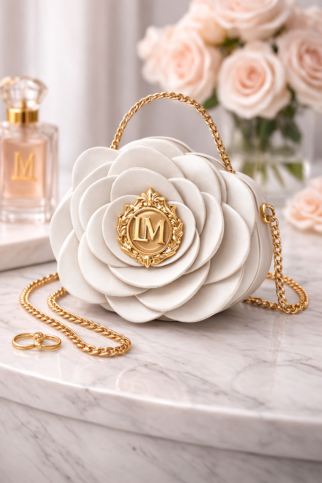Golden Petal Rosa Purse- Lucci Medallion