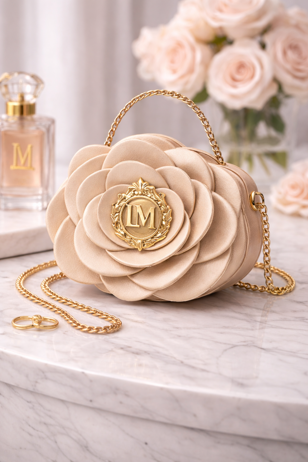 Golden Petal Rosa Purse- Lucci Medallion