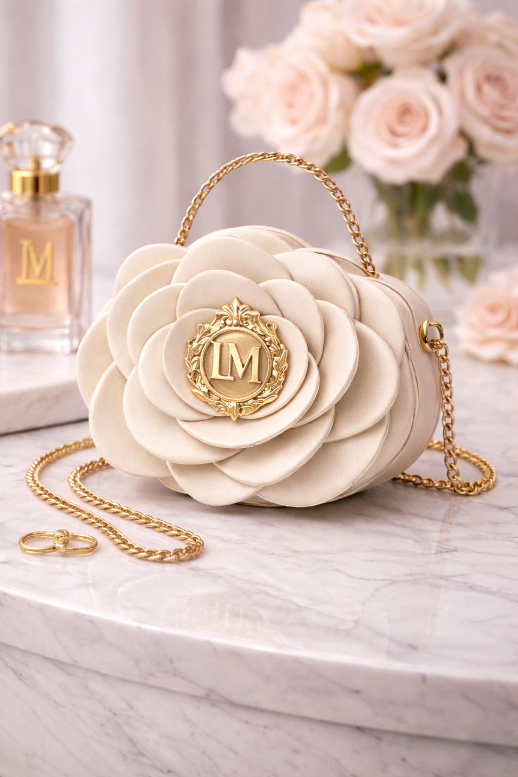 Golden Petal Rosa Purse- Lucci Medallion