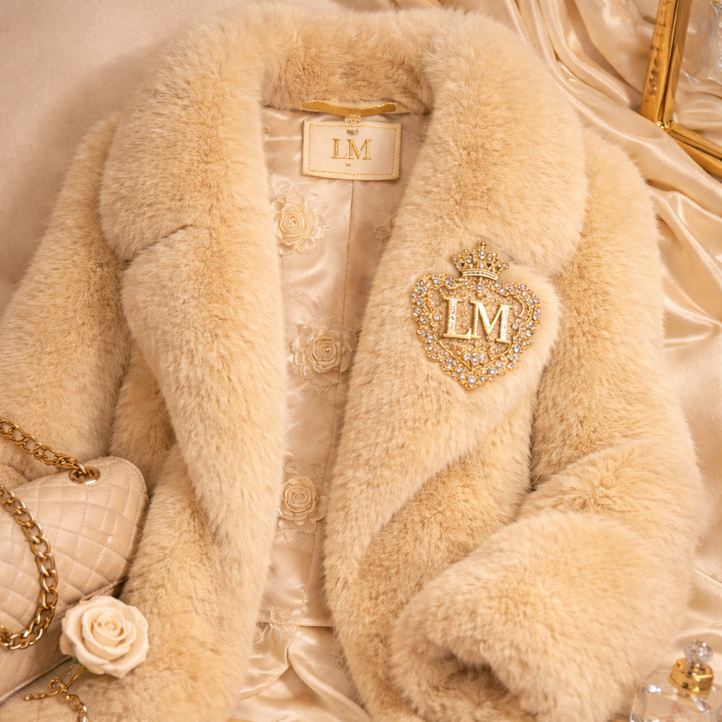 Lucci Medallion Rose Luxe Fur Coat